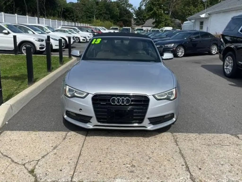 Audi A5 Cabriolet front view, phone photo before CarShots