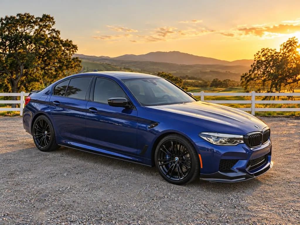 BMW M5 on the CarShots Countryside backdrop