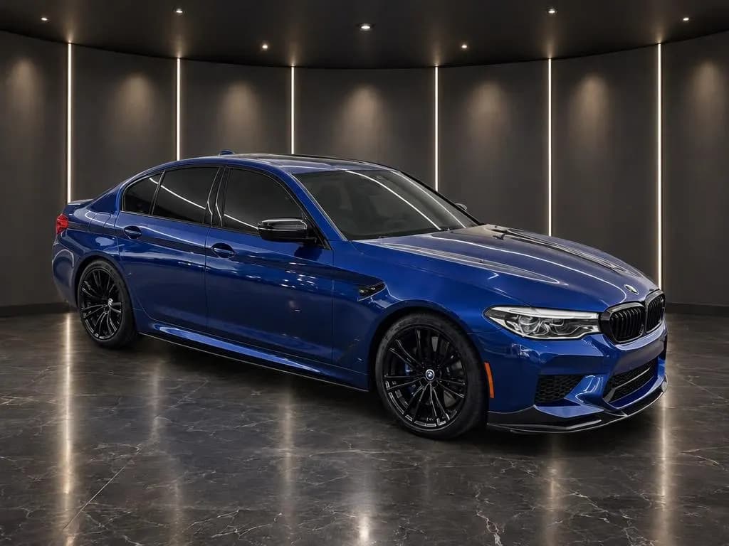 BMW M5 on the CarShots Dark Showroom backdrop