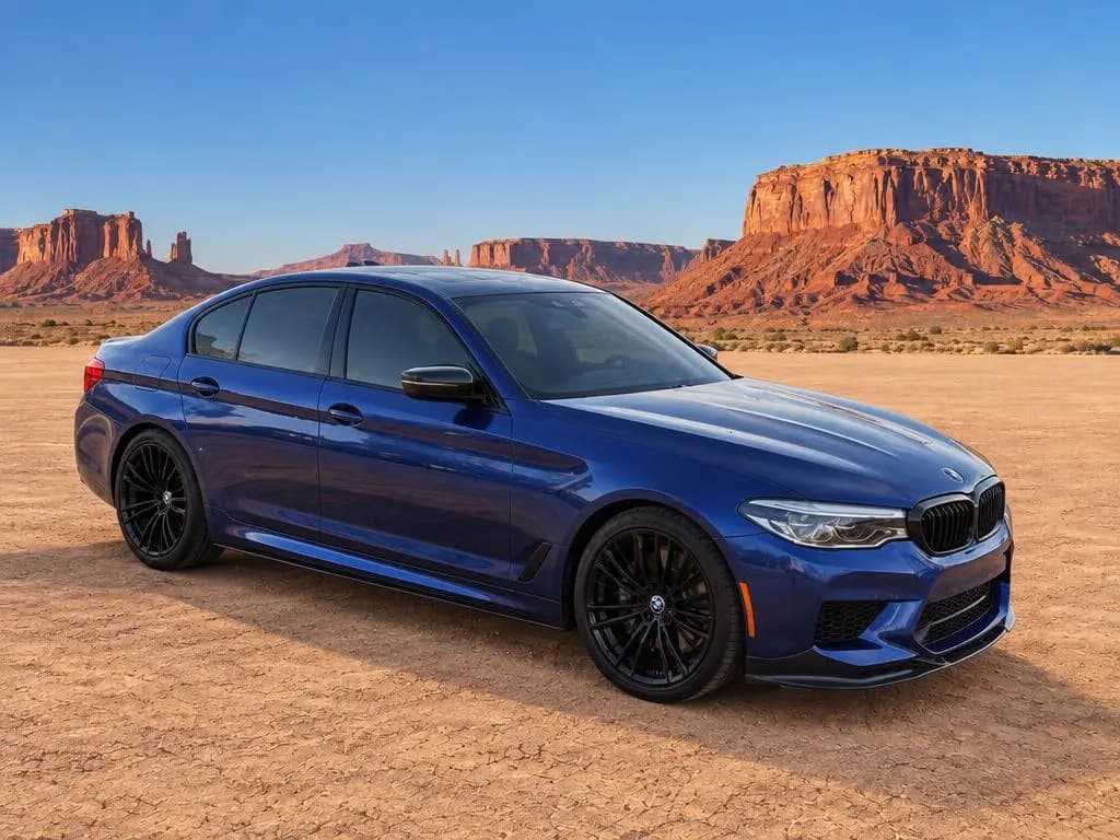 BMW M5 on the CarShots Desert Vista backdrop