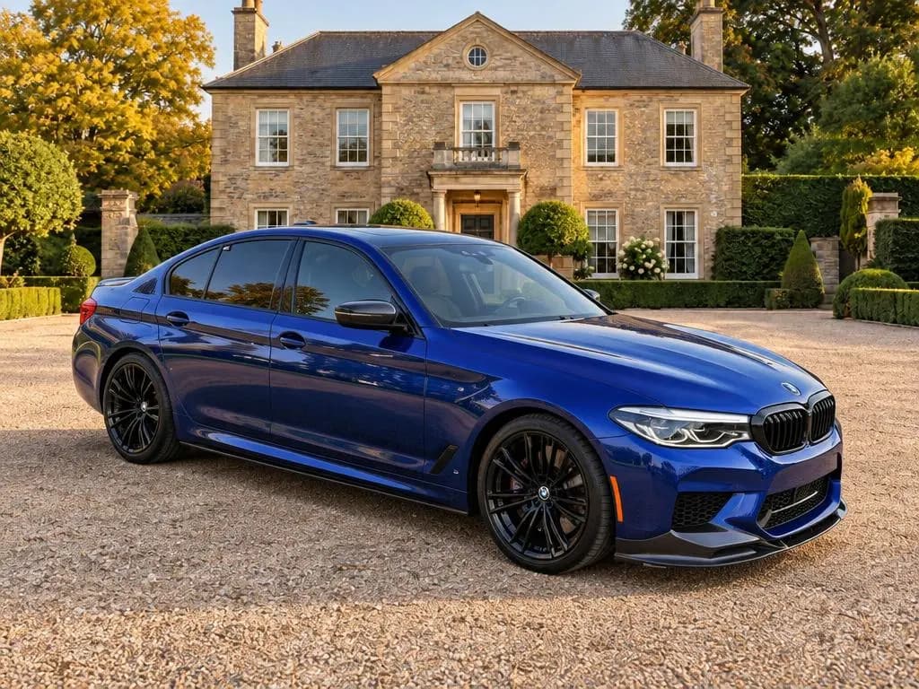 BMW M5 on the CarShots Estate Driveway backdrop