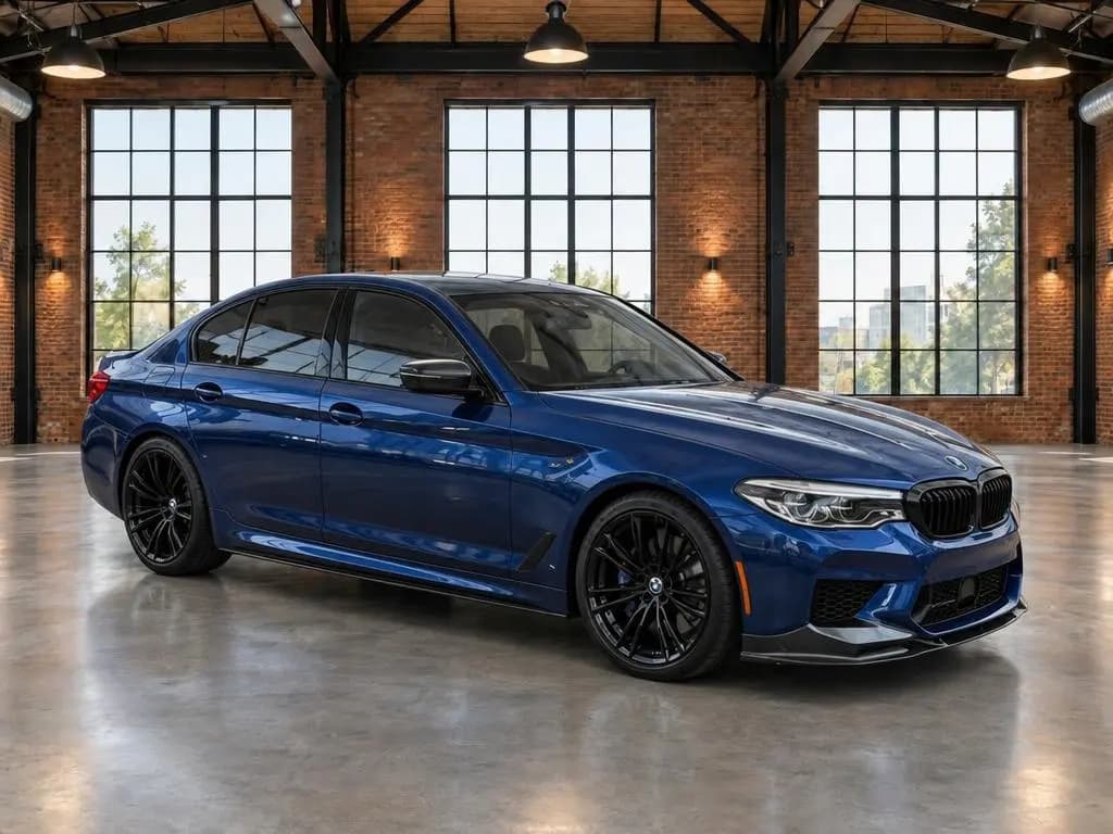 BMW M5 on the CarShots Industrial Loft backdrop