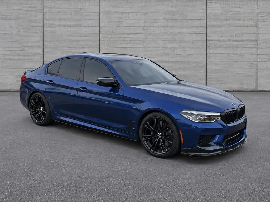 BMW M5 on the CarShots Urban Wall backdrop